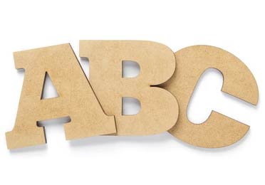 MDF LETTERS LASER CUT